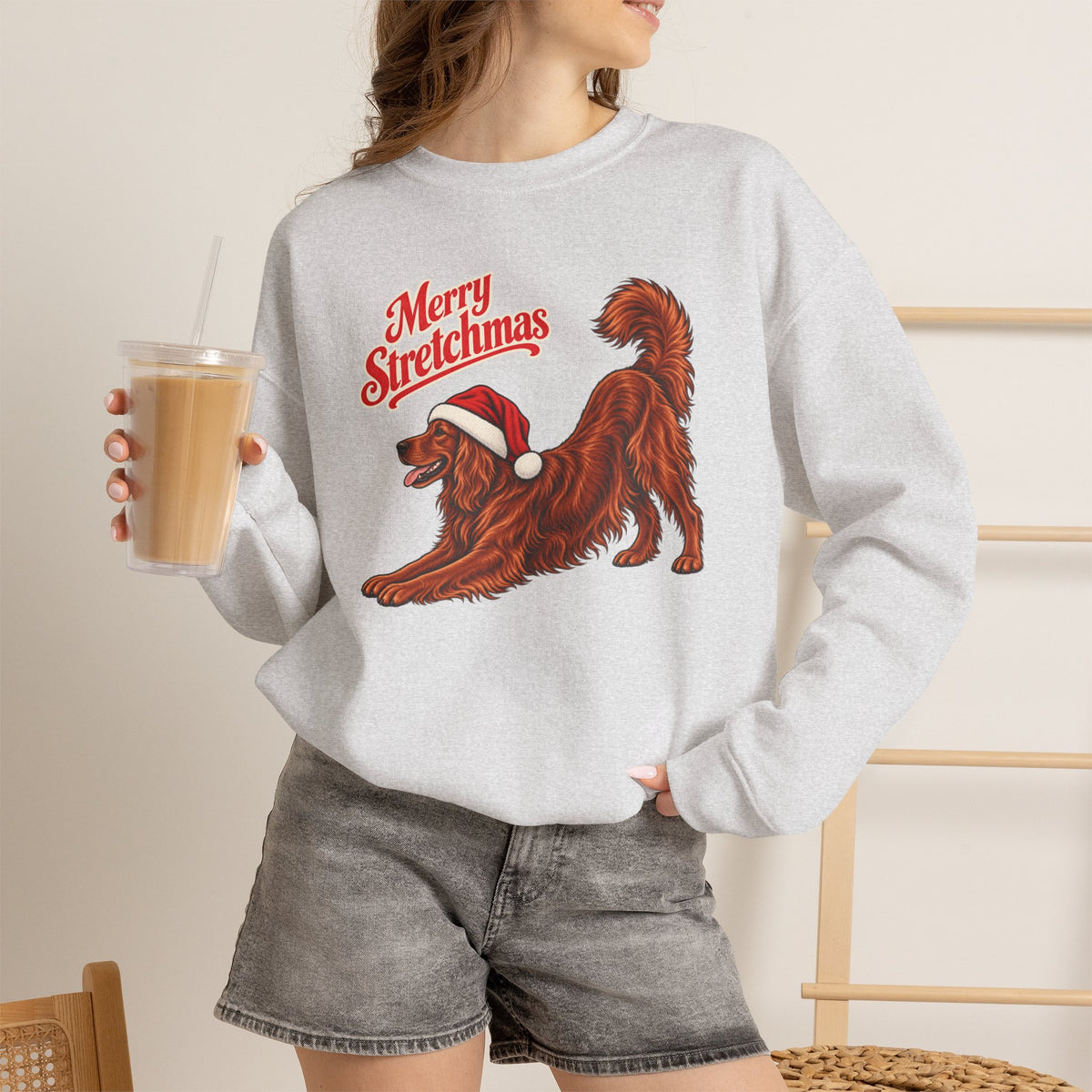 Irish Setter Christmas Sweatshirt | Merry Stretchmas