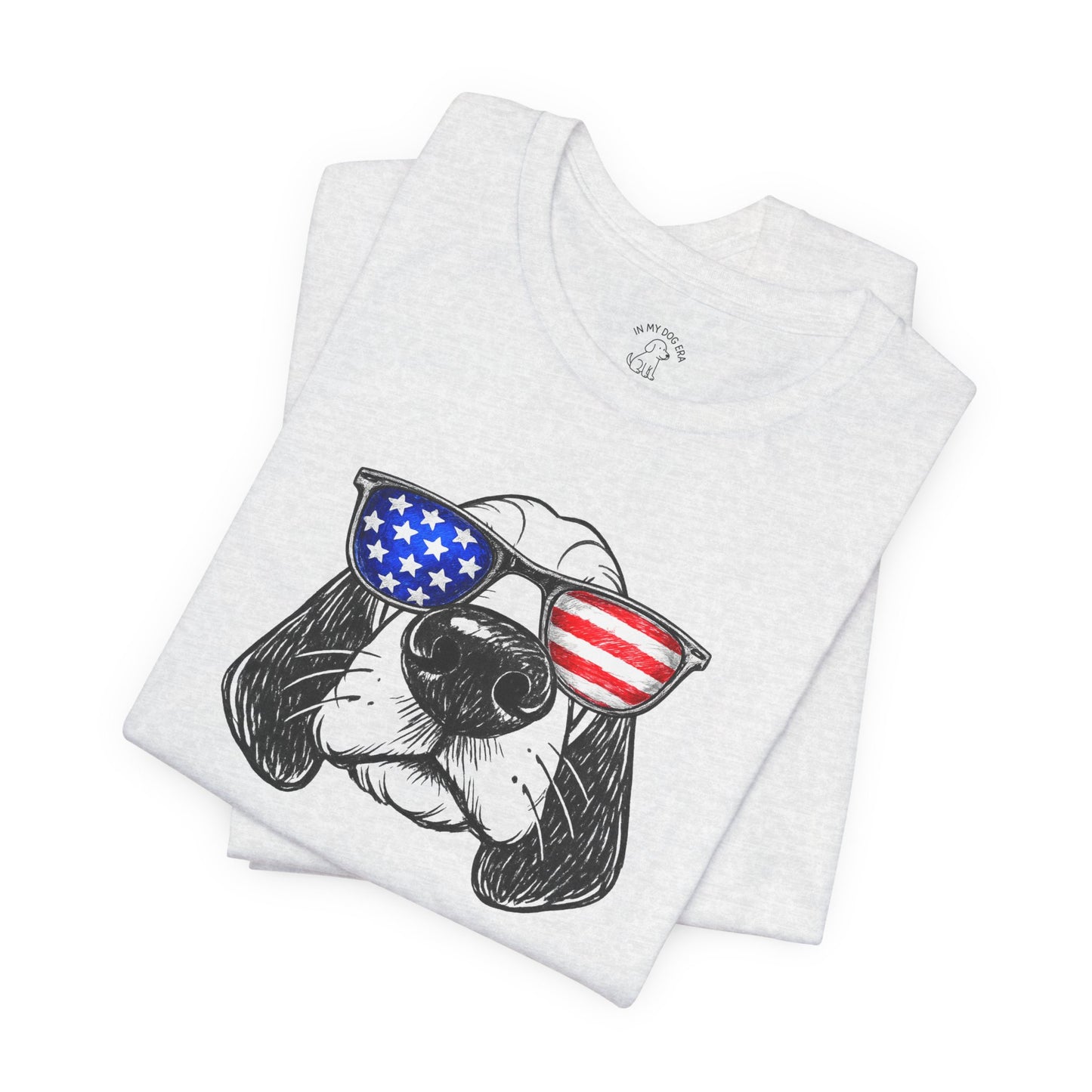 Red, White & BOOP Basset Hound T-Shirt