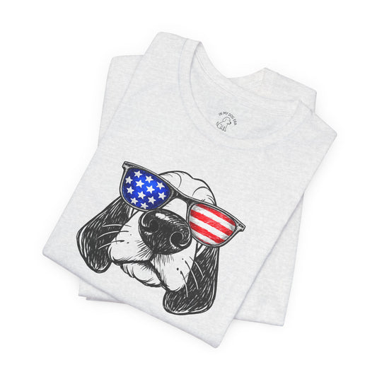 Red, White & BOOP Basset Hound T-Shirt