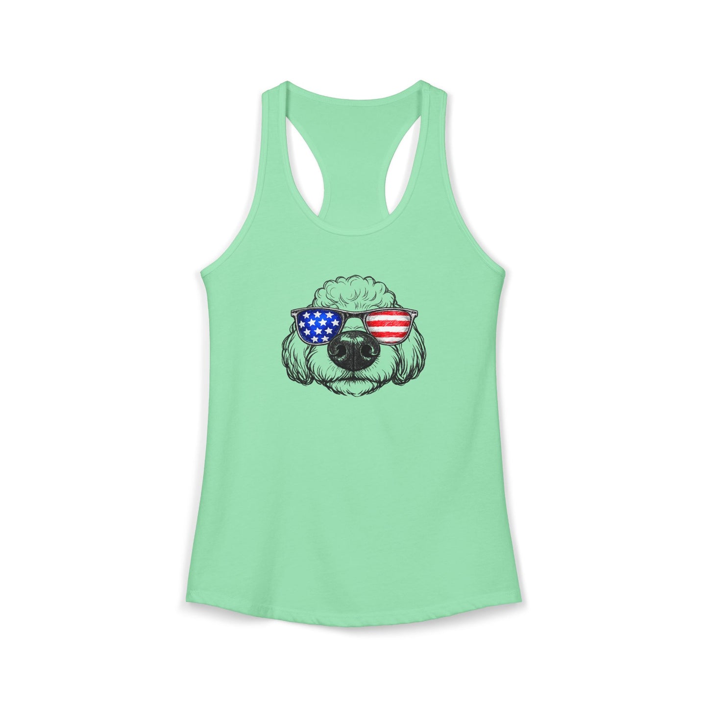 Red, White & BOOP Poodle - Women's Racerback Tanktop