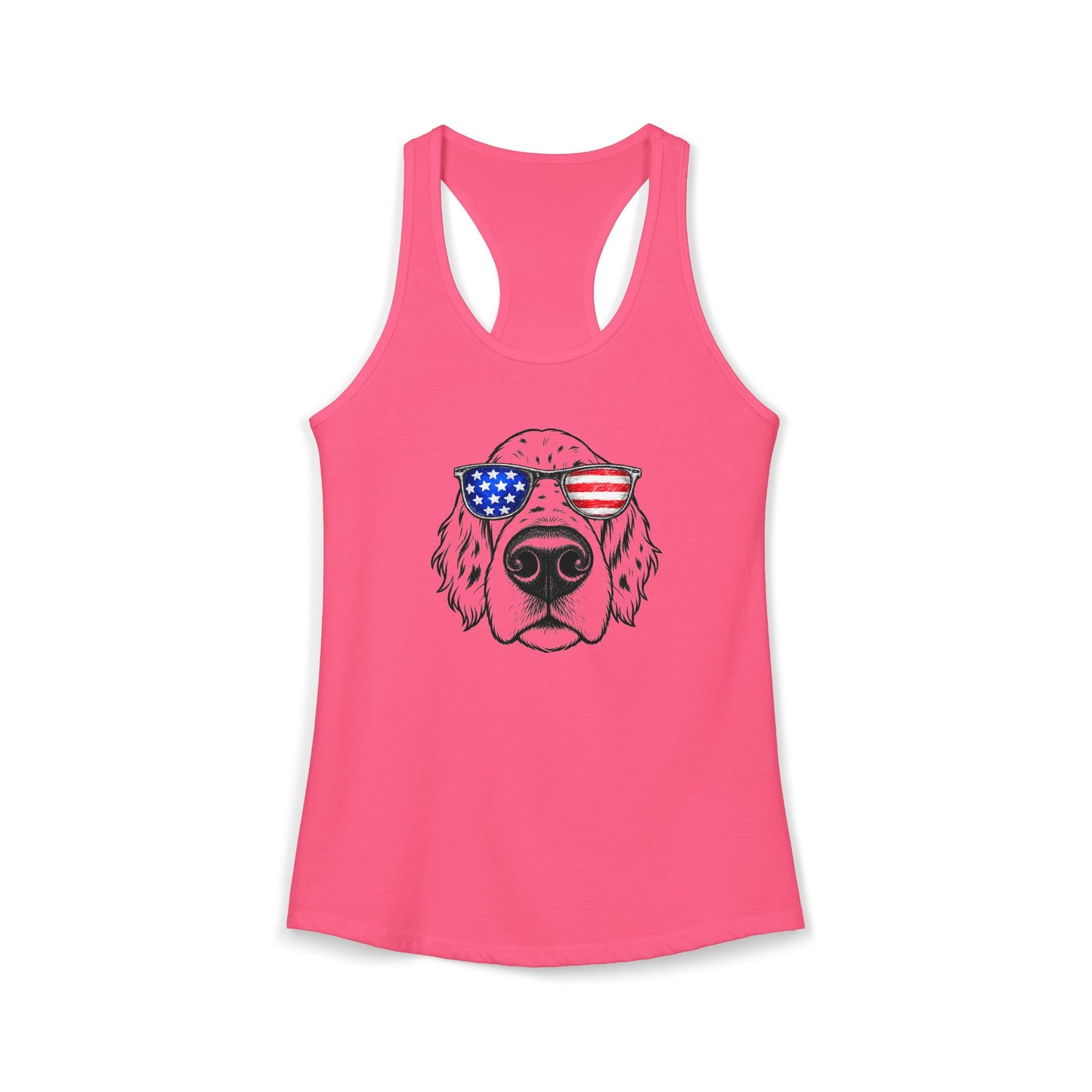 Red, White & BOOP English Setter - Women's Racerback Tanktop