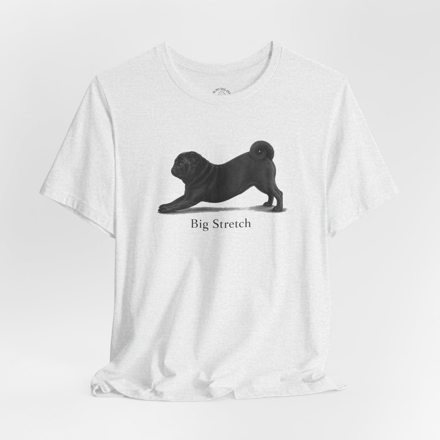 Big Stretch Black Pug T-Shirt