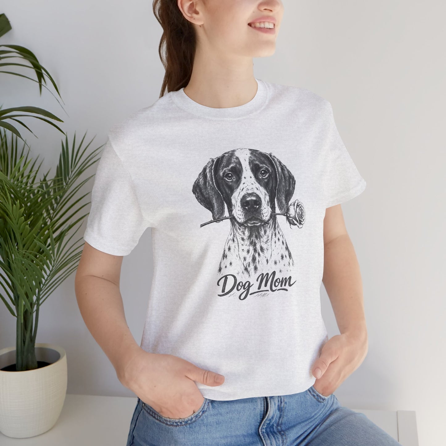 English Pointer Dog Mom T-Shirt (Rose Collection)