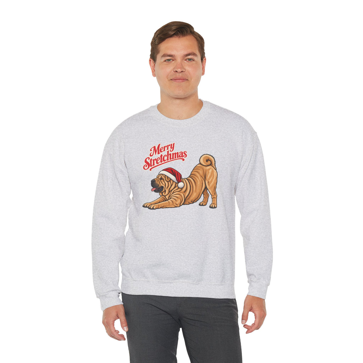 Shar Pei Christmas Sweatshirt | Merry Stretchmas