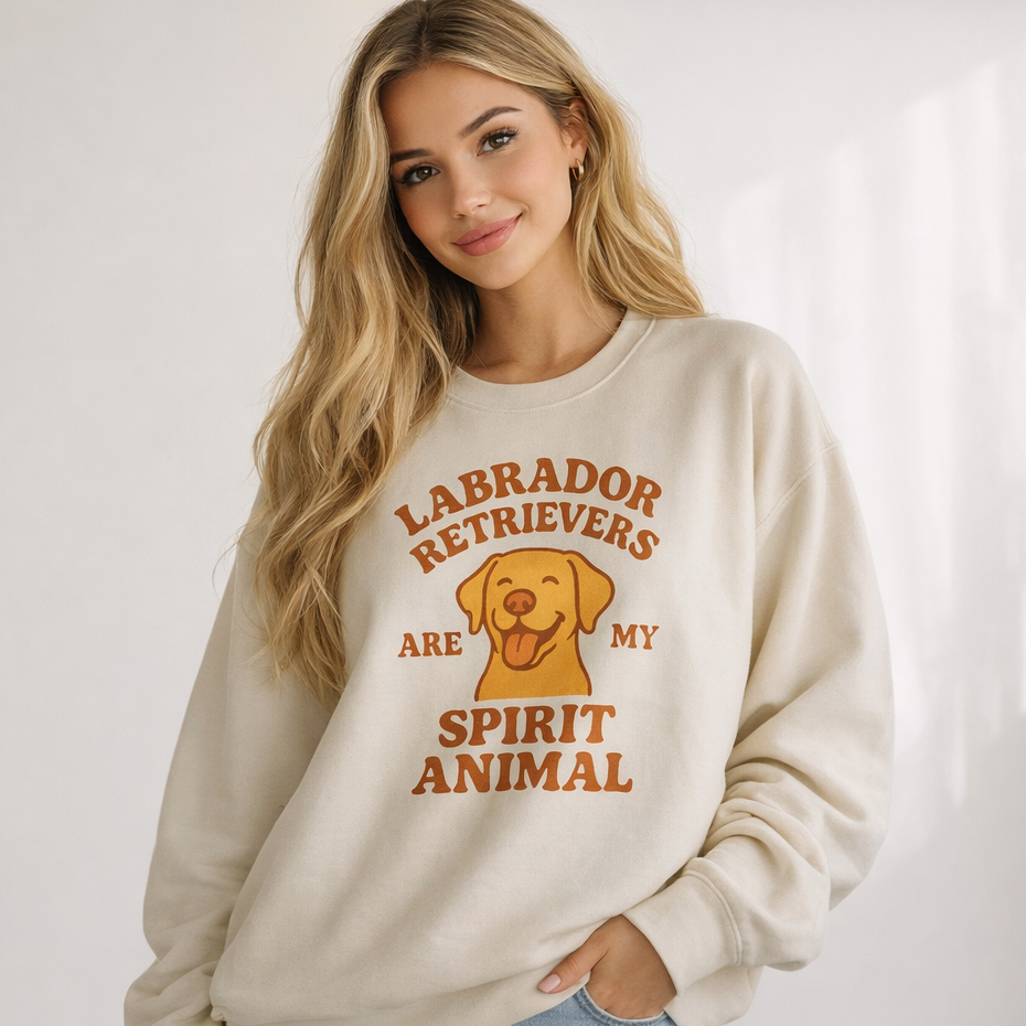 Yellow Lab Labrador Retrievers Are My Spirit Animal Sweatshirt